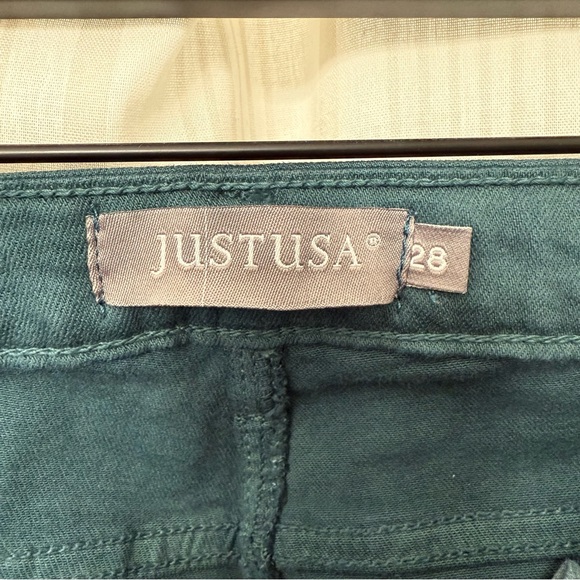 NWOT Just USA Hannah High Rise blue green teal skinny jeans size 28 - Picture 7 of 8